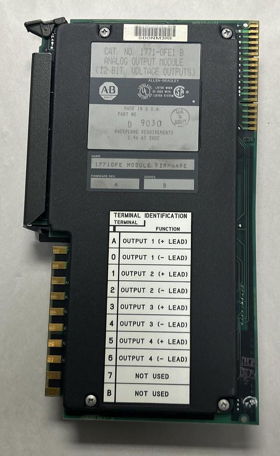 Used ALLEN BRADLEY,1771-OFE1,ANALOG OUTPUT MODULE