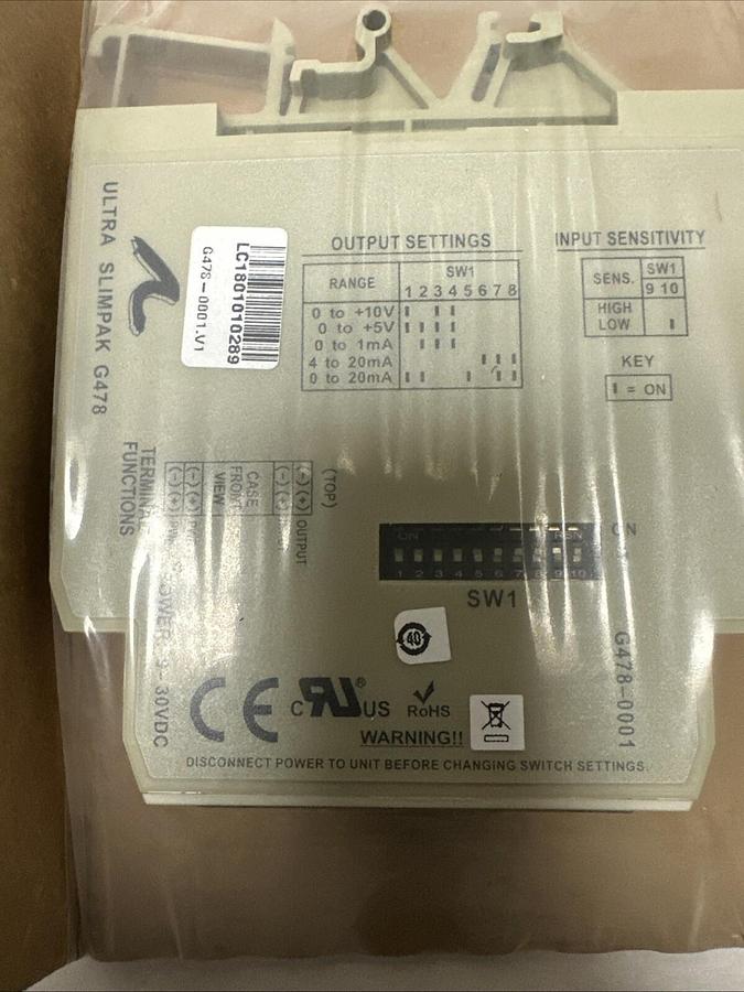 Used Schneider Ultra Slimpack,G478,Freq. Input Field Configurable Isolator