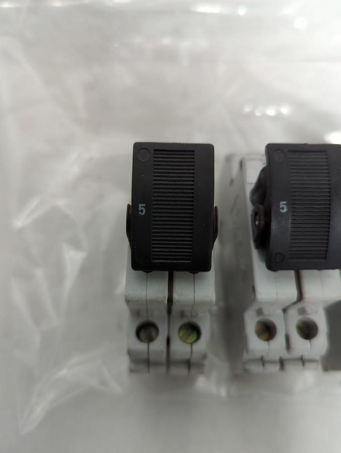 Used ETA MAGNETIC,5-AMP,CIRCUIT BREAKER LOT OF 5 PRE-OWNED