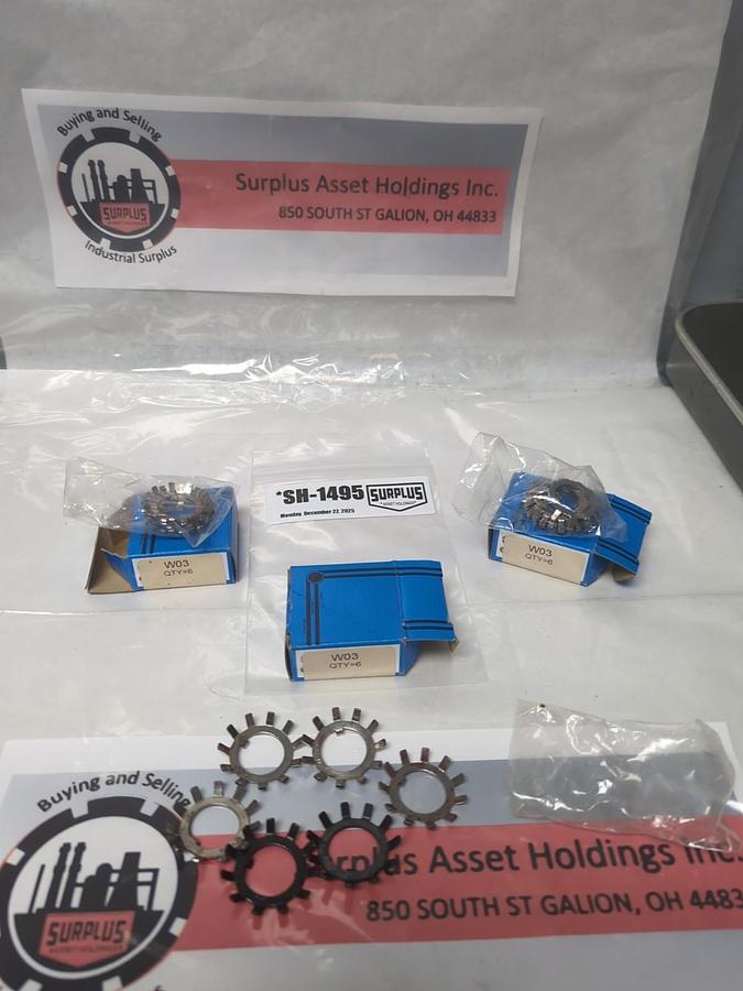 UNBRANDED,W03,BEARING ADAPTER LOCK WASHER LOT OF 18 PCS NOS