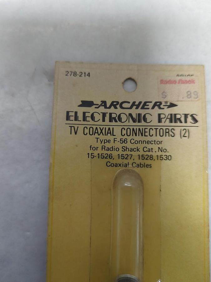 ARCHER,F-56,TV COAXIAL CONNECTOR PACK OF 2 NOS