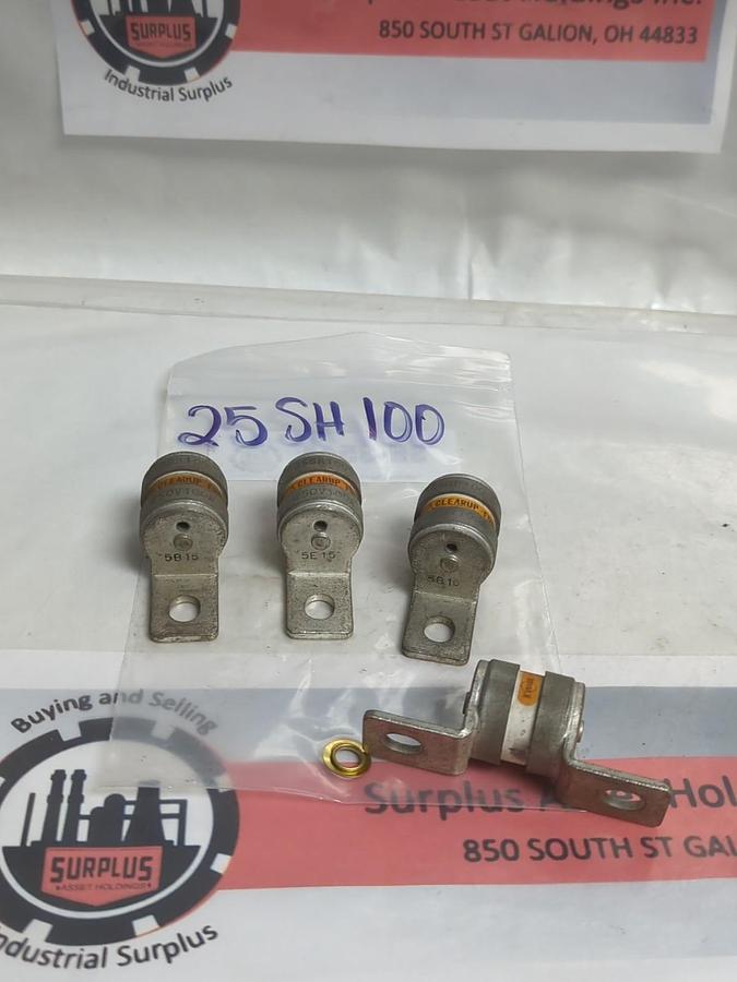 Used KYOSAN,25SH100,CLEARUP FUSE LOT OF 4 PRE-OWNED