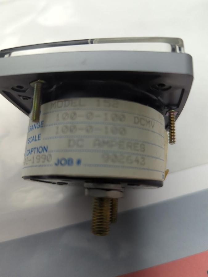 GE,MODEL 152,PANEL METER 100-0-100 D-C AMPERES MISSING BOX NOS