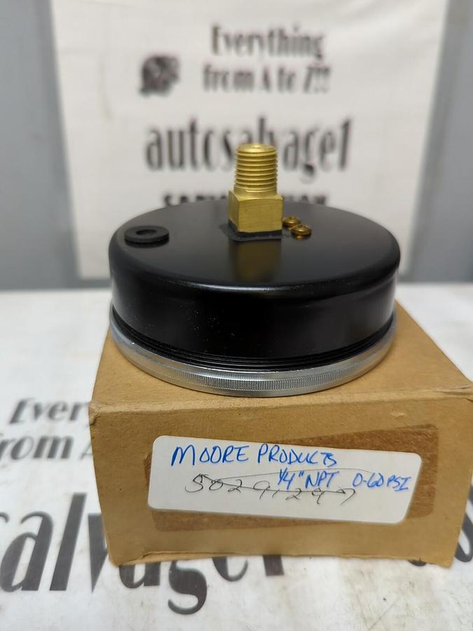 MOORE PRODUCTS,NA,PRESSURE GAUGE 1/4 INCH NPT 0-60 PSI NOS