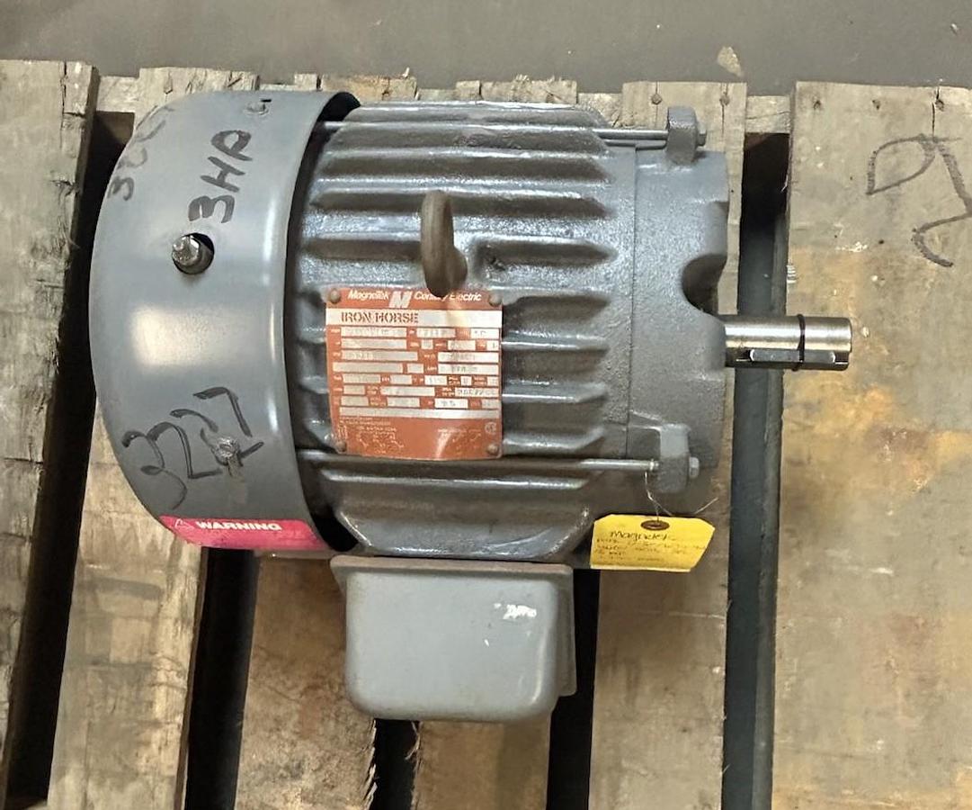 Used MAGNETEK,6-350694-42,MOTOR 3HP 230/460V 1735RPM 3PH 182T FRAME