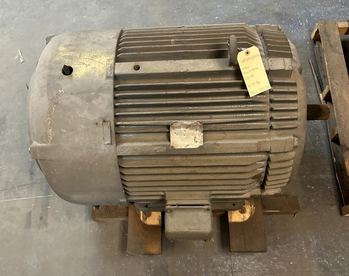 Used WESTINGHOUSE,444US,MOTOR 100HP 3565 RPM 440V 444US FRAME