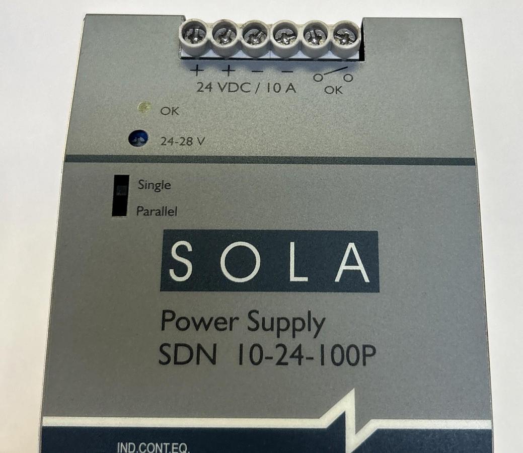 Used EMERSON SOLA,SDN10-24-100P,POWER SUPPLY