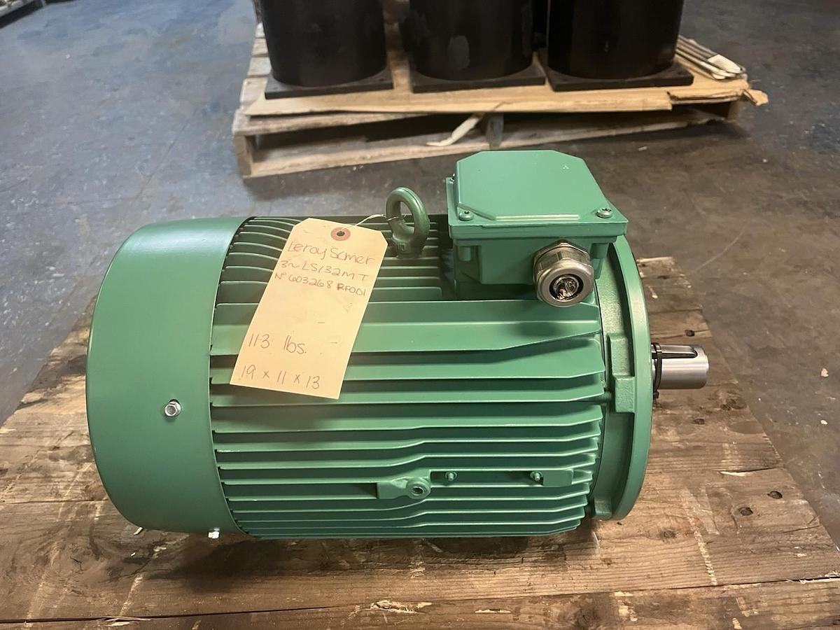 Used LEROY SOMER,LS132MT,MOTOR 15HP 3480RPM 3PH MOTOR