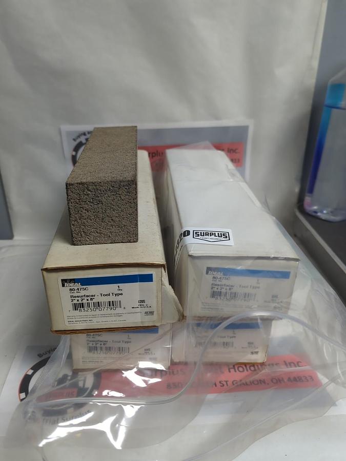 IDEAL,80-475C,RESURFACER-TOOL TYPE 2X2X8 INCH COARSE LOT OF 4 NOS
