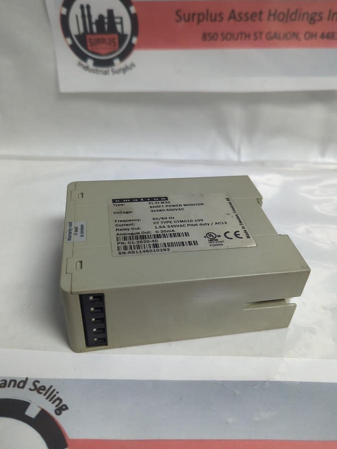 Used EMOTRON,EL-FI M20,SHAFT POWER MONITOR 3X380-500VAC PRE-OWNED