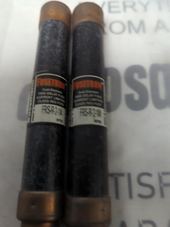 COOPER BUSSMANN,FRS-R-2-1/4,FUSETRON 2-1-4 AMP FUSE LOT OF 2 NOS