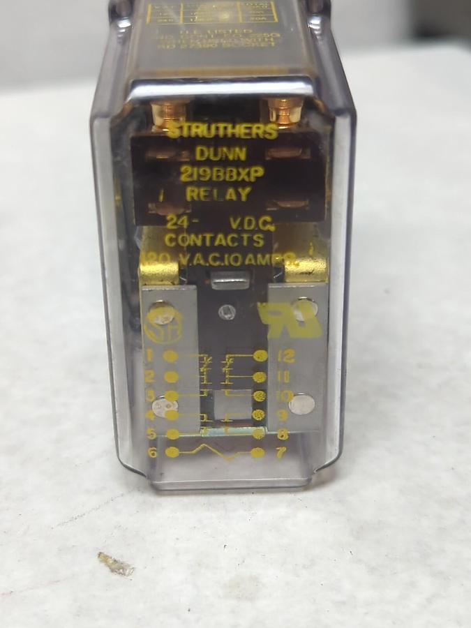 STRUTHERS DUNN,219BBXP,PLUG IN RELAY 24 VDC LOT OF 2 MISSING BOXES