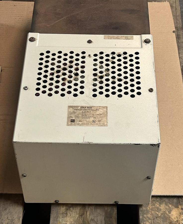 Used SOLA,63-23-250-8,MINI/MICRO COMPUTER REGULATOR TRANSFORMER 5000VA