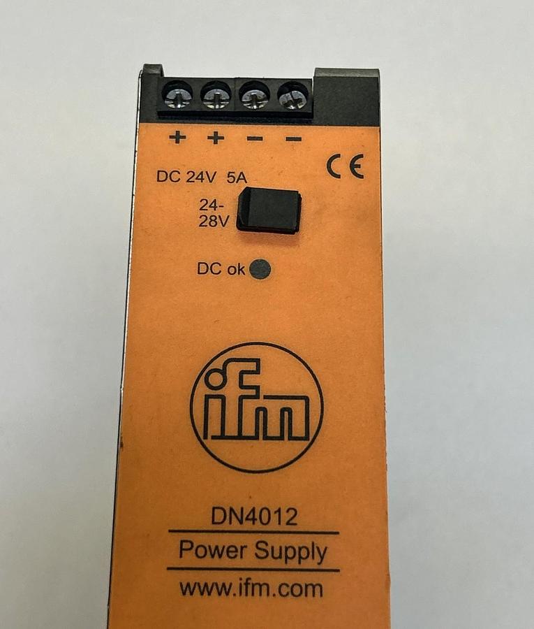 Used IFM EFECTOR,DN4012,POWER SUPPLY 24VDC 5A