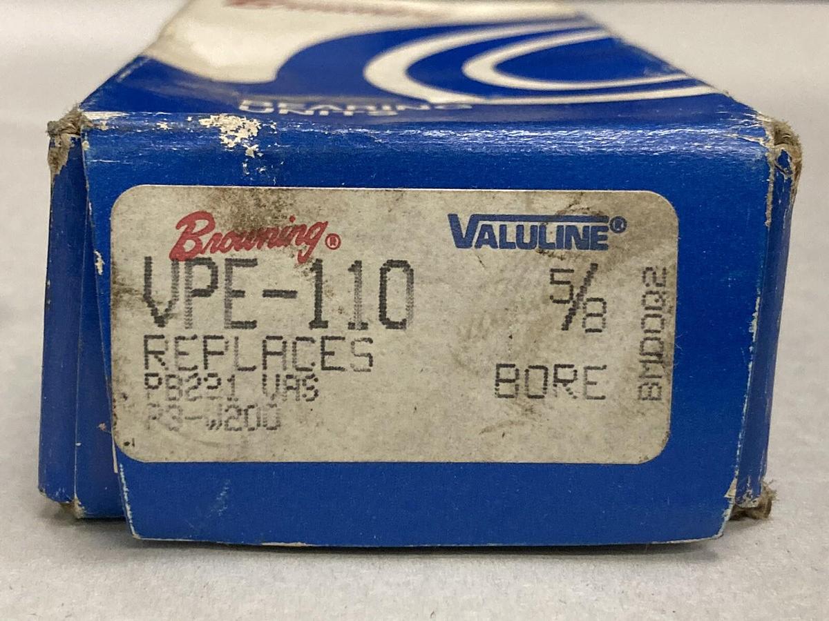 BROWNING,VPE-110,PILLOW BLOCK BALL BEARING UNIT 2-BOLT BASE  5/8" BORE NOS