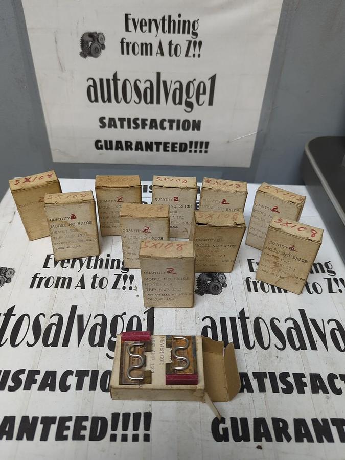 DAYTON ELECTRIC,5X108,HEATER COIL TRIP AMP 17.1 LOT OF 11  NOS