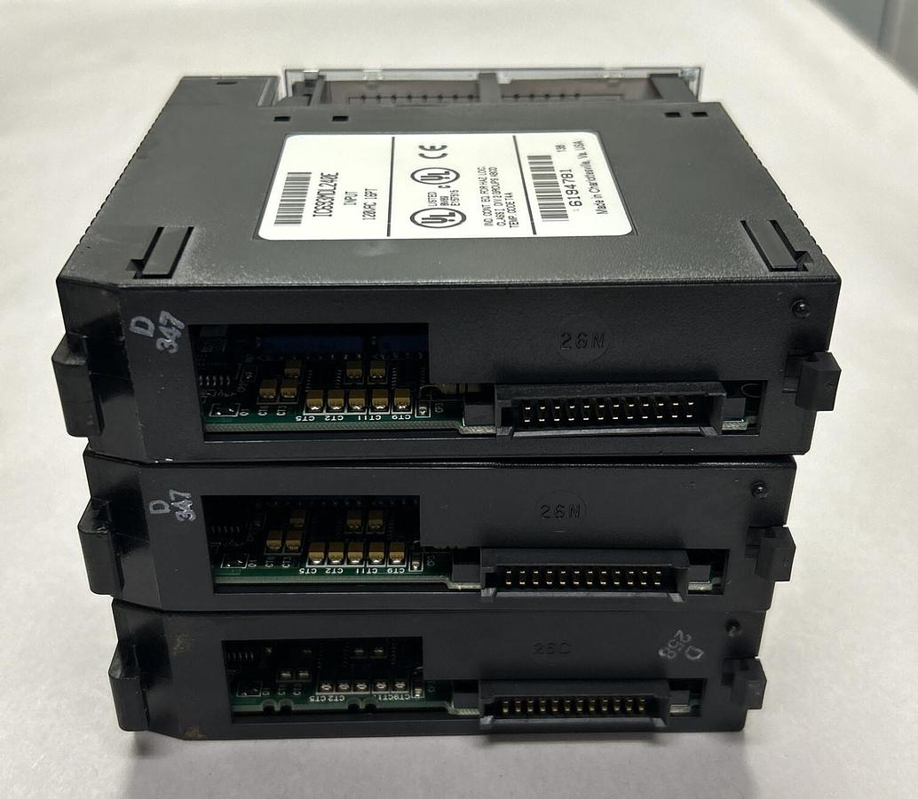 Used GE FANUC,IC693MDL240E,INPUT MODULE LOT OF 3
