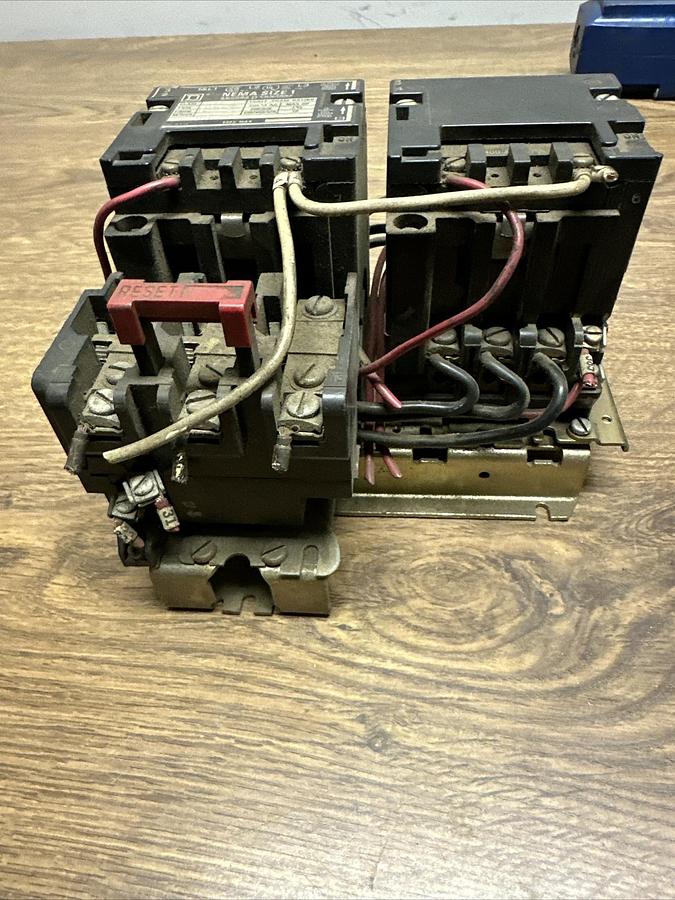 Used Square D,8735-SCO8,Size 1 Reversing Starter w/ Overload