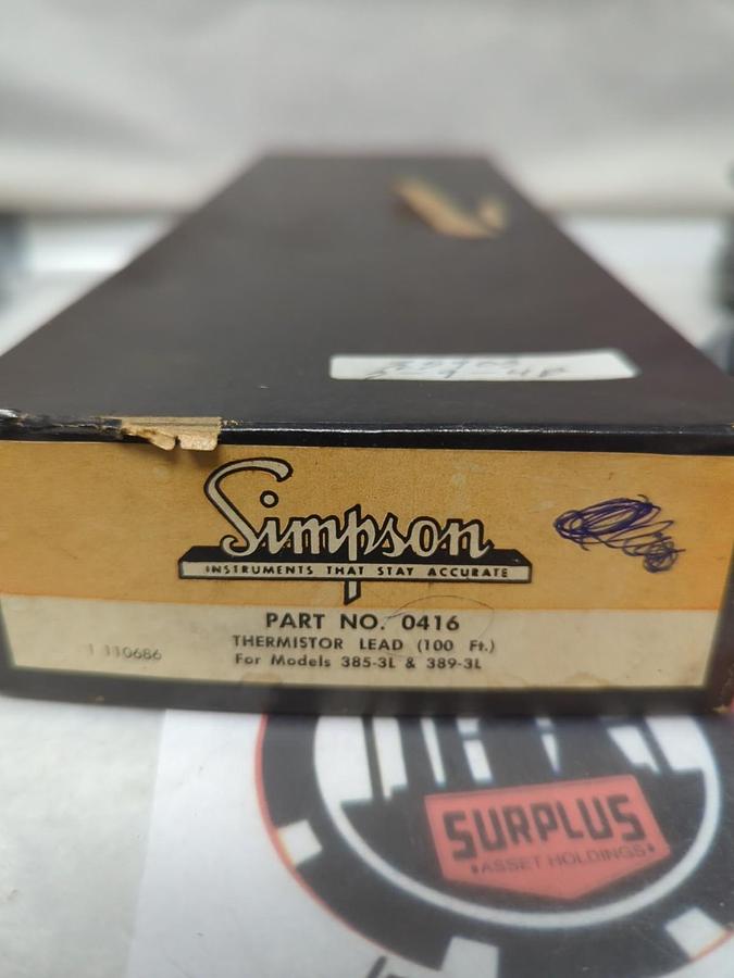 SIMPSON,0416,THERMISTOR LEAD 100FT FOR 385-3L & 389-3L NOS