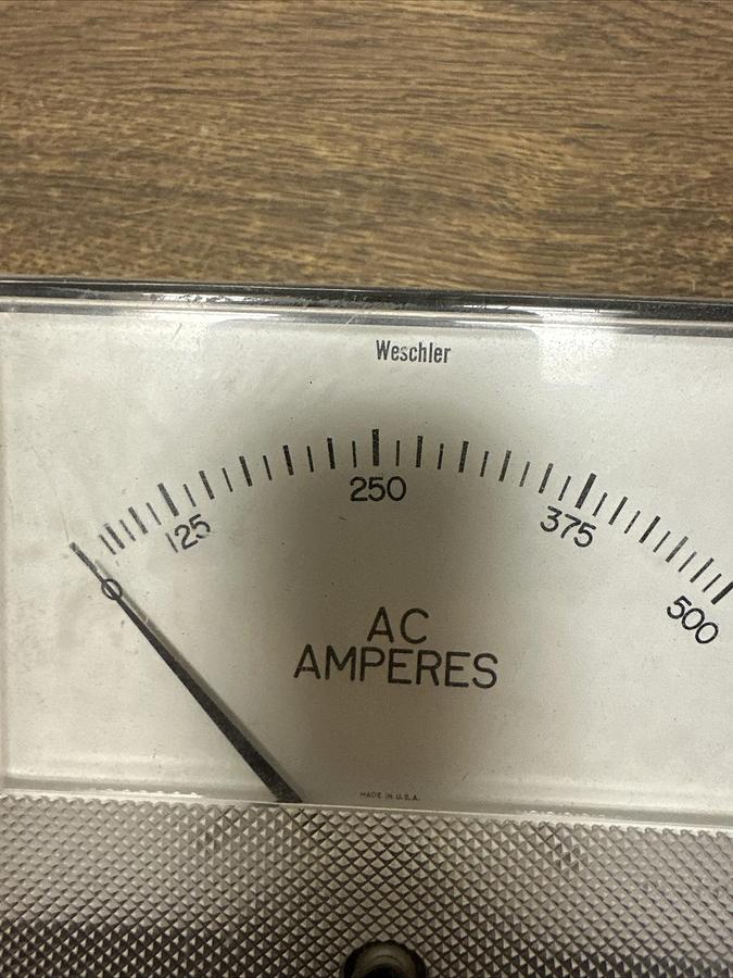 Used Weschler,6448639A09,0-500 AC Ampmeter