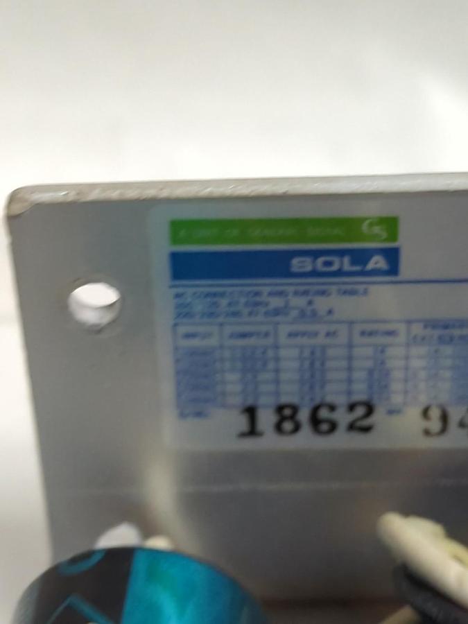 Used SOLA,SLS-12-034,POWER SUPPLY PRE-OWNED