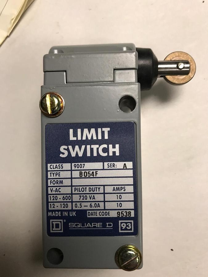 Square D,TYPE B054F,Class 9007 Limit Switch