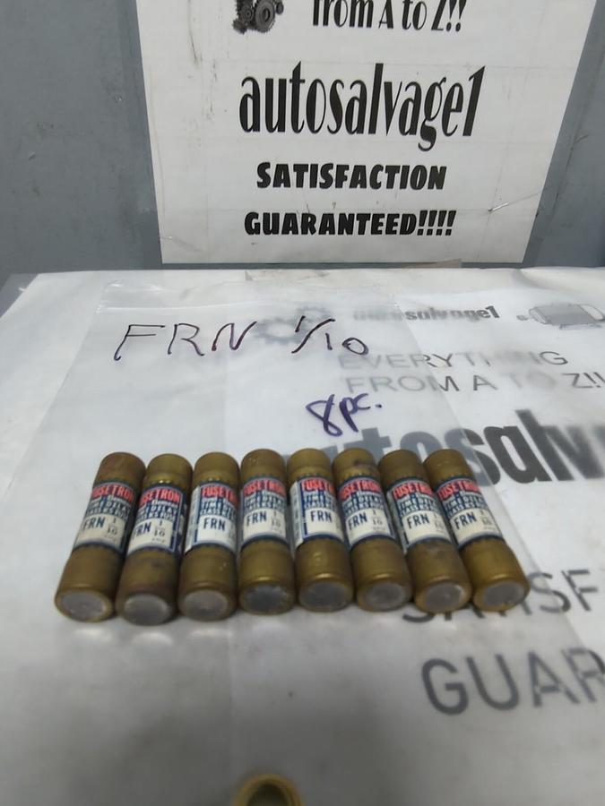 COOPER BUSSMANN,FRN-1/10,FUSETRON 1/10 AMP FUSE LOT OF 8 NOS