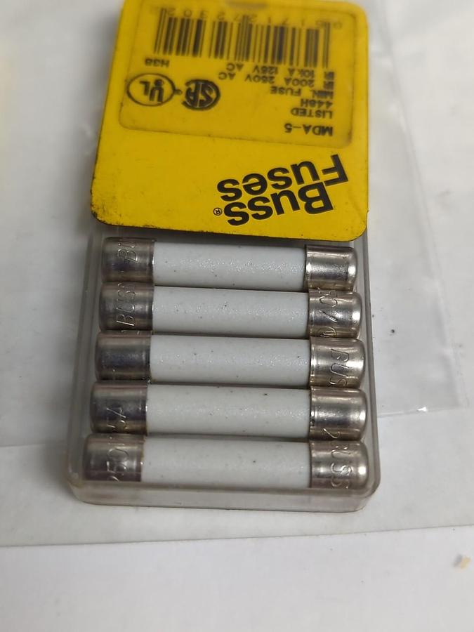 COOPER BUSSMANN,MDA-5,5 AMP FUSE LOT OF 10 NOS