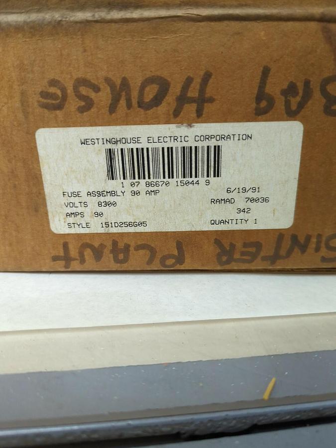 WESTINGHOUSE,STYLE  151D256G0G,CLS-18 FUSE 90 AMP NOS