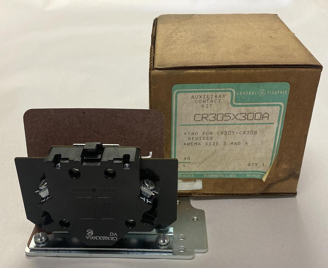 Used GENERAL ELECTRIC,CR305X300A,AUXILIARY CONTACT KIT SIZE 3-4 NEW