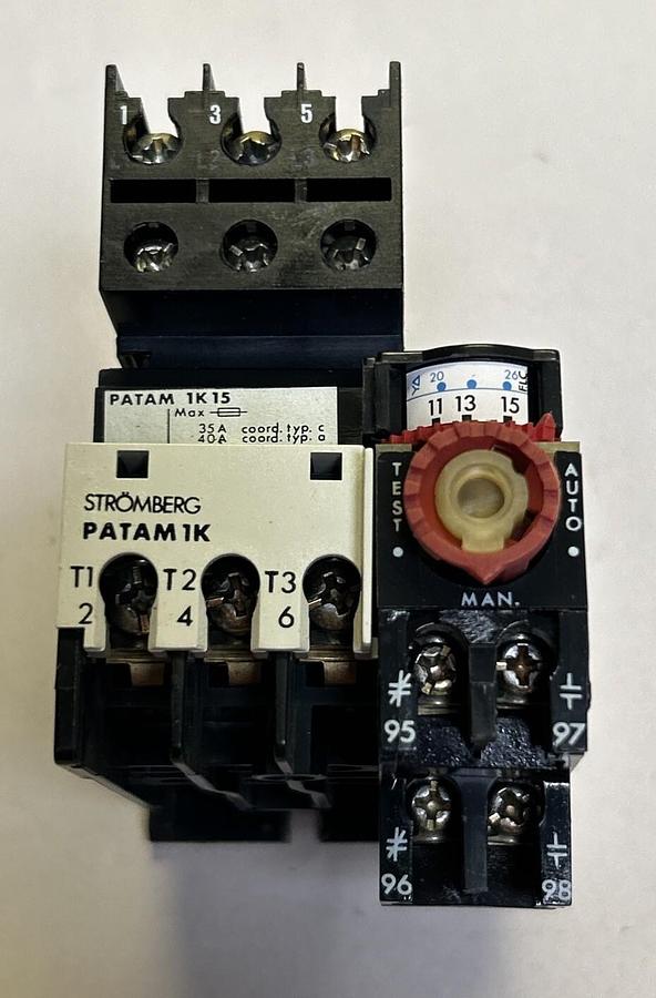 Used STROMBERG,PATAM1K15,THERMAL OVERLOAD RELAY