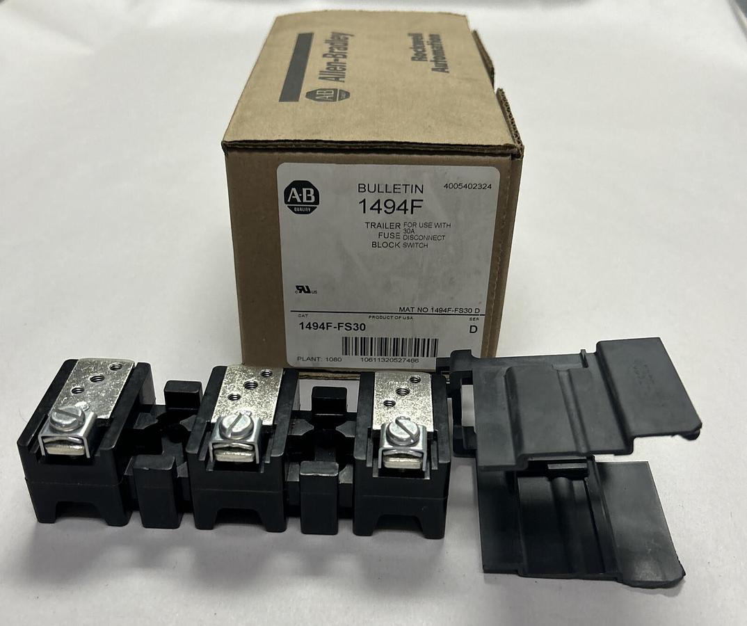 Used ALLEN BRADLEY,1494F-FS30,SER D TRAILER FUSE BLOCK KIT NEW