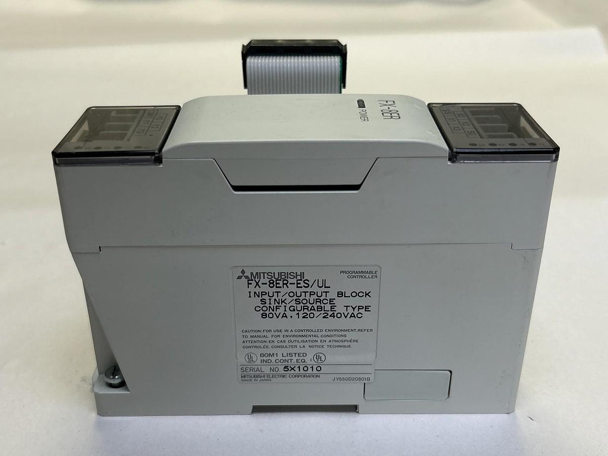 Used MITSUBISHI,FX-8ER-ES/UL,INPUT / OUTPUT BLOCK MODULE