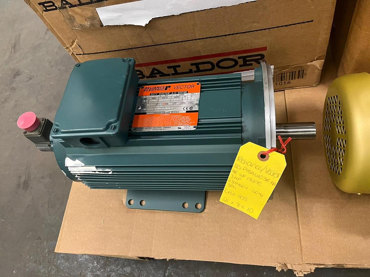RELIANCE,P18A6103R-AA,DUTY MASTER VECTOR MOTOR 3HP 3PH 1726RPM WF182TC