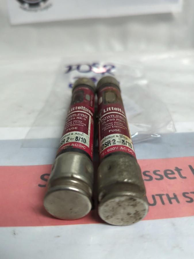 Used LITTELFUSE,IDSR2-8/10,INDICATOR 2-8/10 AMP FUSE LOT OF 2 PRE-OWNED