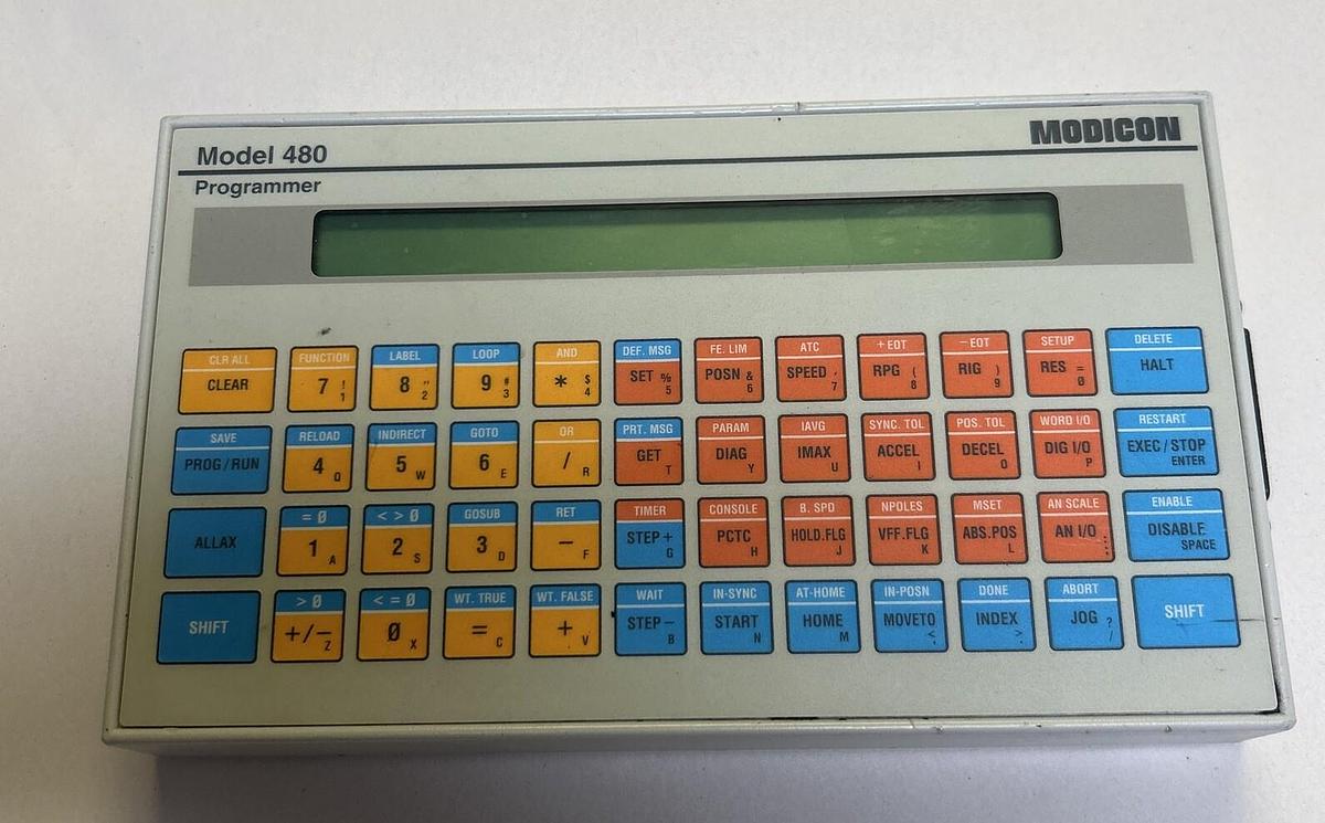 Used MODICON,110-132,MODEL 480 PROGRAMMER TOUCHPAD