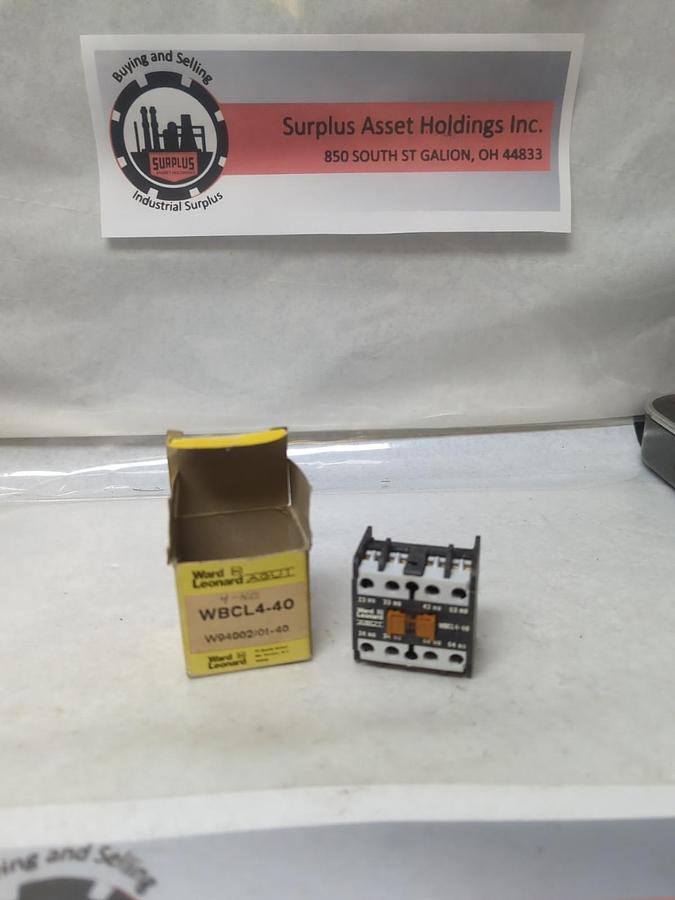 WARD LEONARD,WBCL4-40,OVERLOAD RELAY NOS