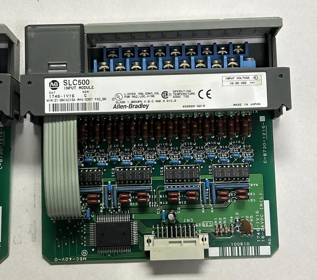 Used ALLEN BRADLEY,1746-IV16,SER C INPUT MODULE LOT OF 2