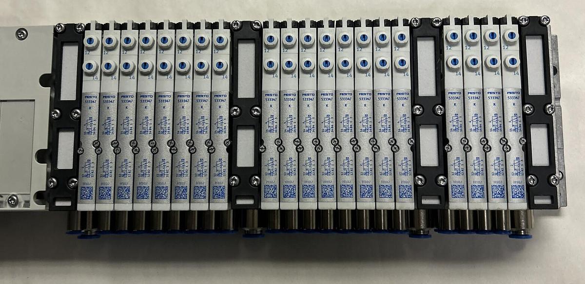 FESTO,CPX-FB32,DIL SWITCH CONTROL WITH VMPA1-FB-EMS-8 PNEUMATIC VALVE BANK NEW