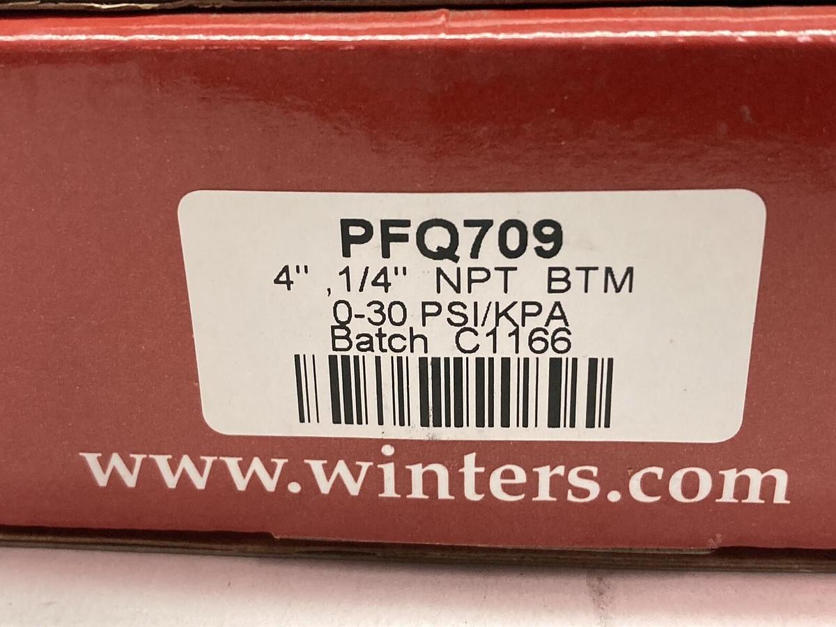 Winters,PFQ709,Pressure Gauge 4 Inch 1/4NPT 0-30 PSI