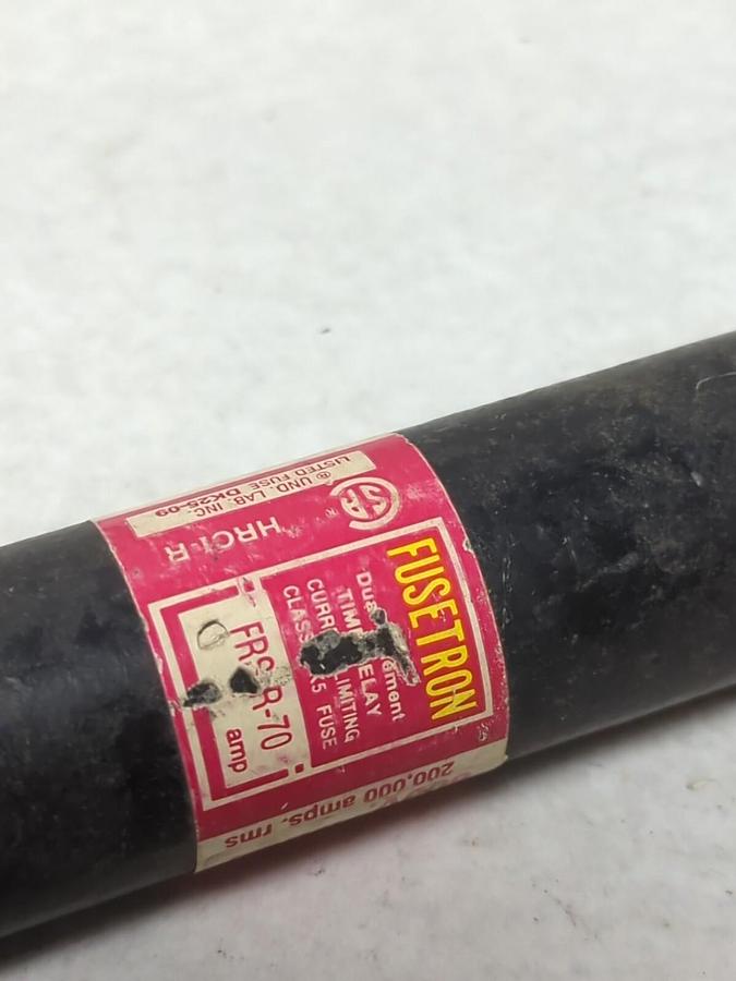 Used COOPER BUSSMANN,FRS-R-70,FUSETRON 70 AMP FUSE PRE-OWNED