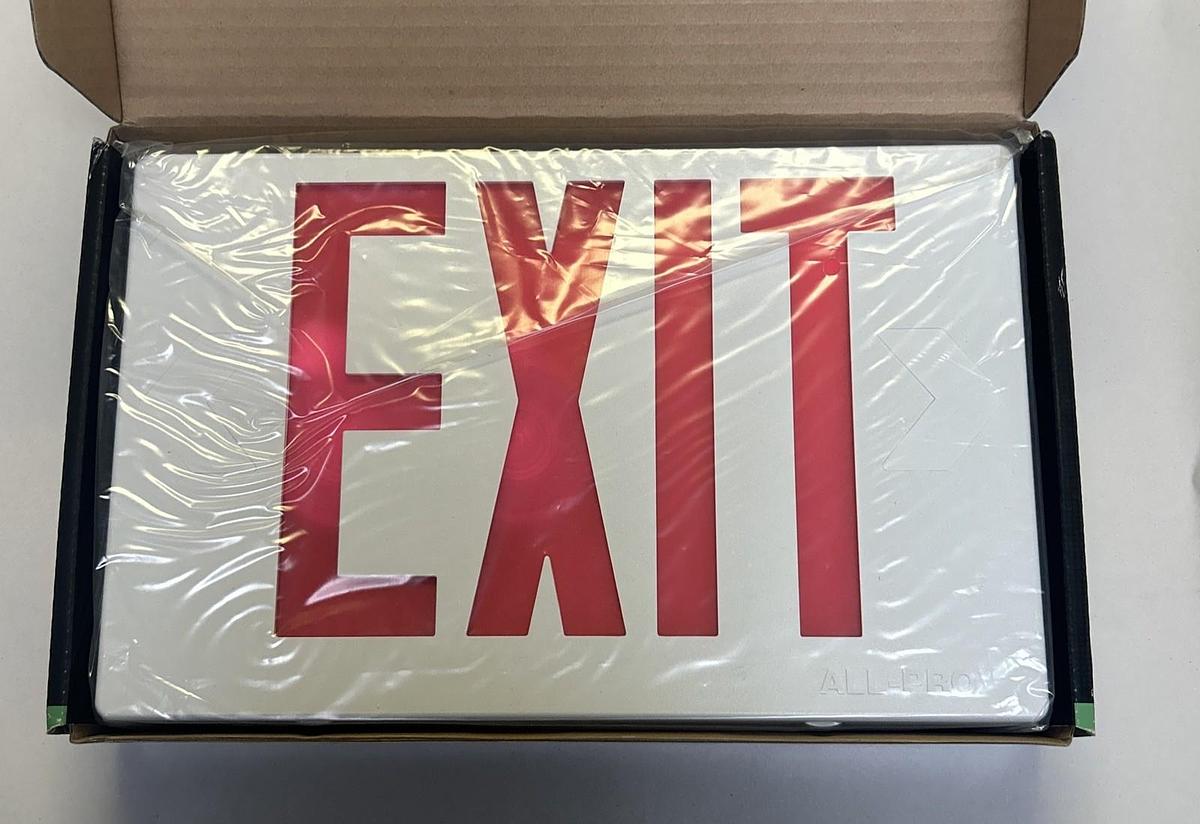 ALL-PRO,APLC7RG,EXIT AND EMERGENCY COMBO LIGHT NEW