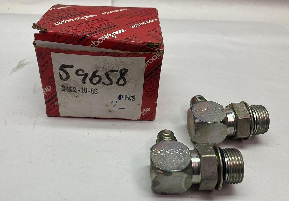 Used Aeroquip,2062-10-6S,Steel Flared Tubed Fitting