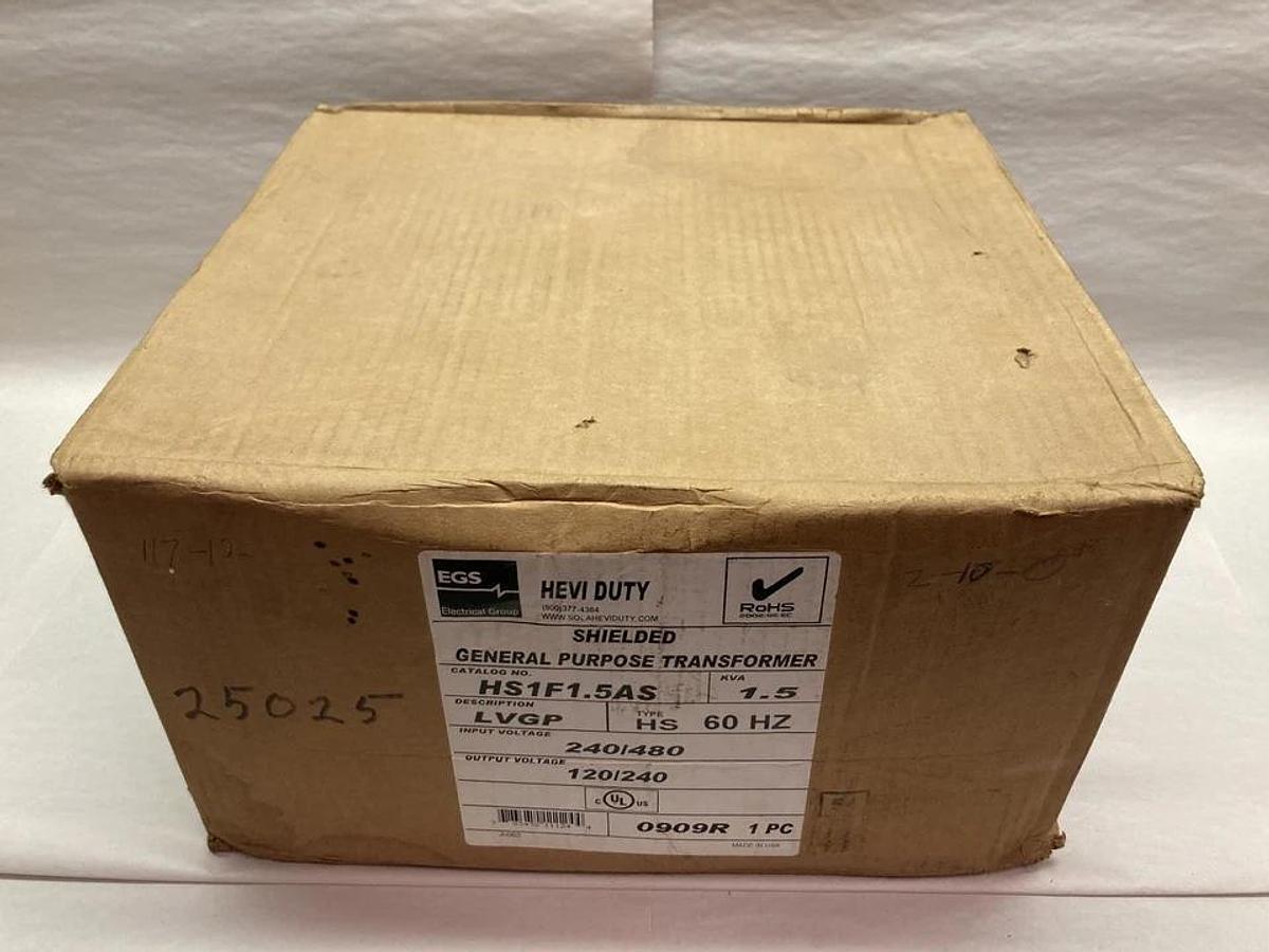 Used EGS,HS1F1.5AS,General Purpose Transformer 1.5kva 240/480V 60Hz