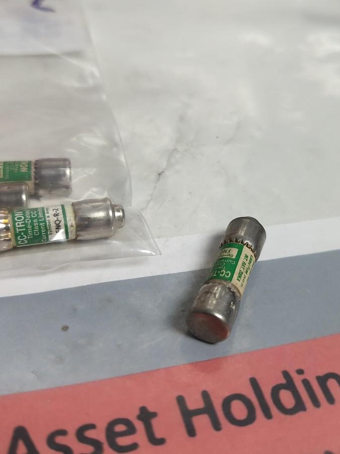Used COOPER BUSSMANN,FNQ-R-2,CC TRON 2 AMP FUSE LOT OF 6 PRE-OWNED