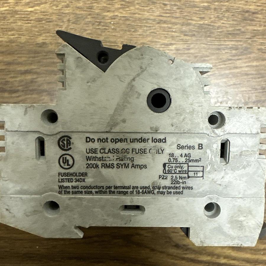 Used Allen Bradley,1492-FB3C30-L,Fuse Holder with fuses