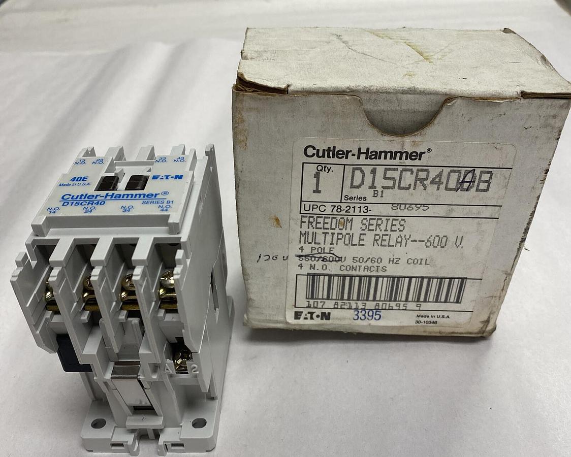 EATON CORPORATION,D15CR40DB,FREEDOM SERIES RELAY NEW IN BOX