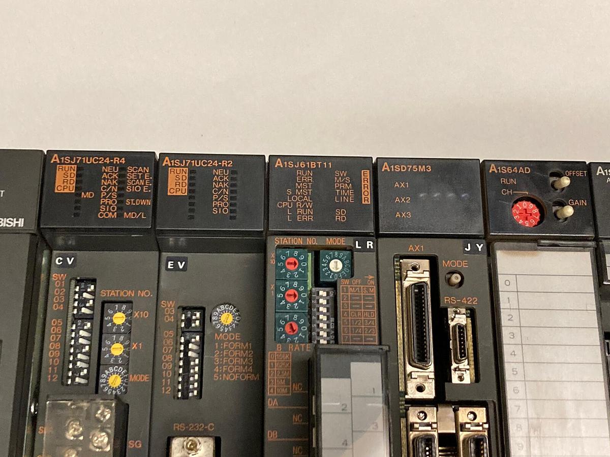 Used Mitsubishi,A1S61PN A2USHCPU-S1 A1SJ61BT11 A1SD75M3 A1S64AD,Rack Assembly