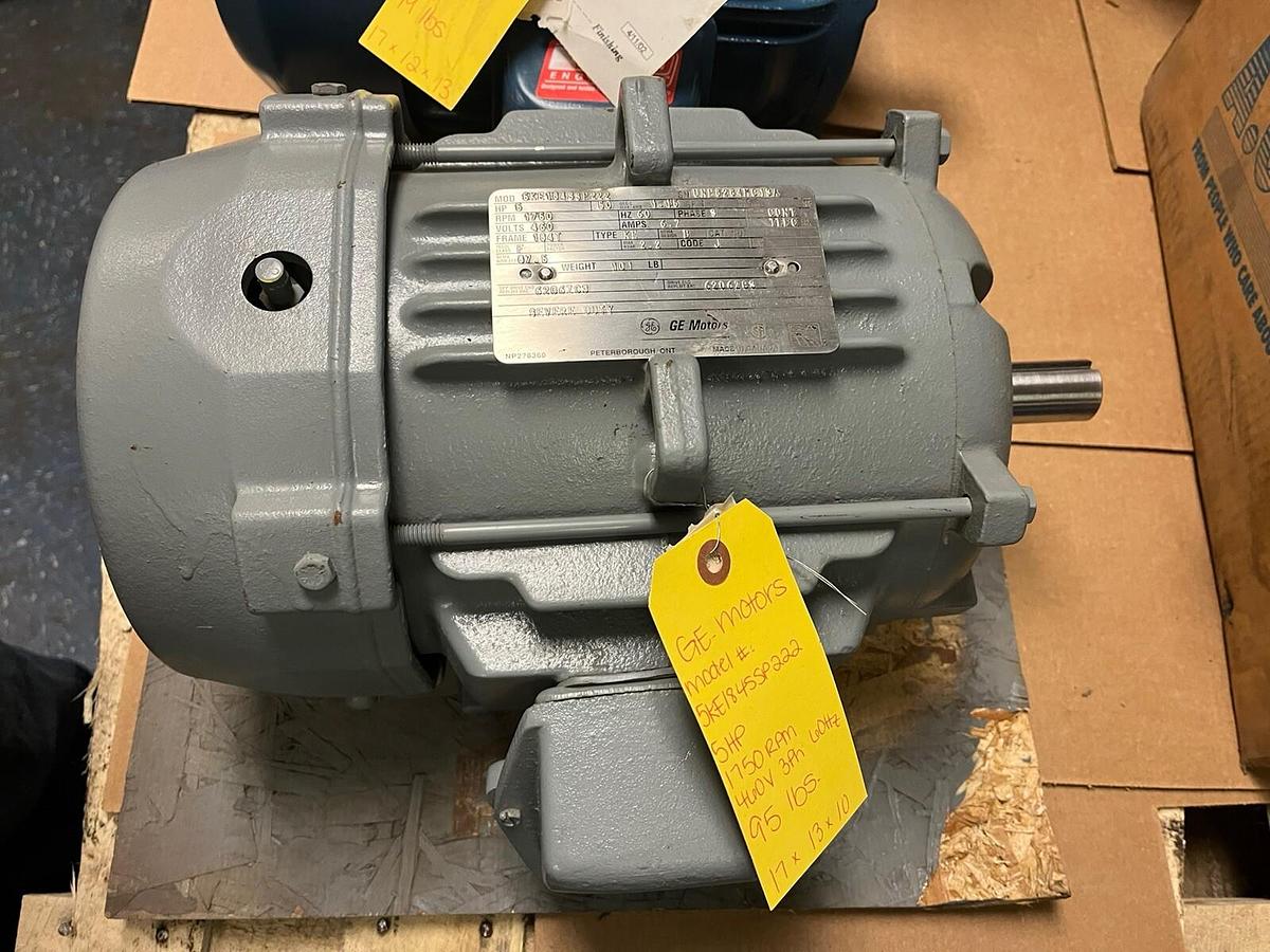 GE,5KE184SSP222,SEVERE DUTY MOTOR 5HP 1750RPM 460V 3PH 184T