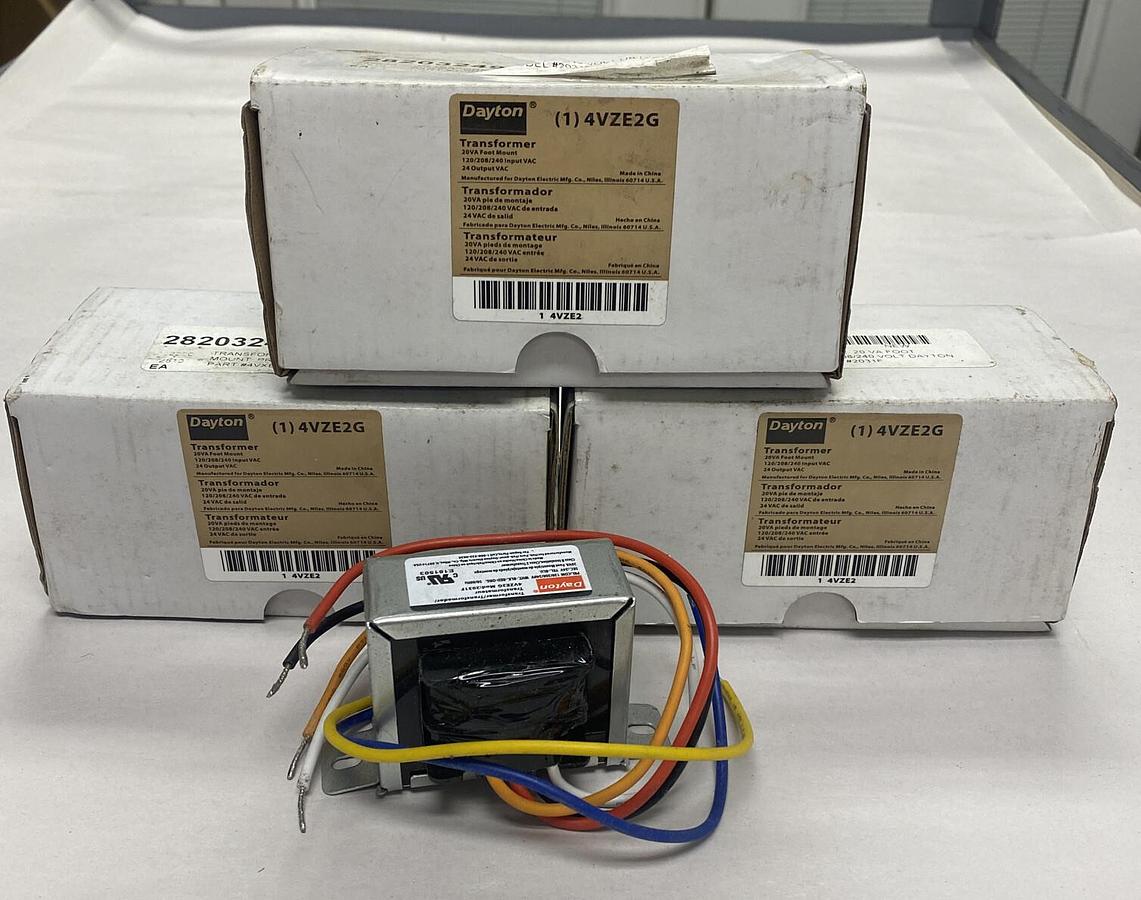 Dayton,4VZE2G,Transformer Lot Of 3 NOS